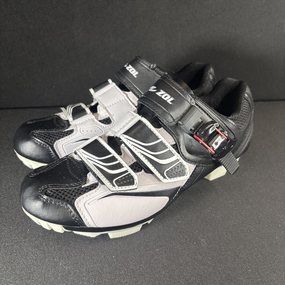 Mountain Bike Fitness Cycling Shoes Zol White MTB Men's‎ Size US 7.5, EUR 40